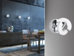 Fischer & Honsel Ausgefallene LED Wandleuchte / Wandspot DONUT In Chrom, Spot Drehbar