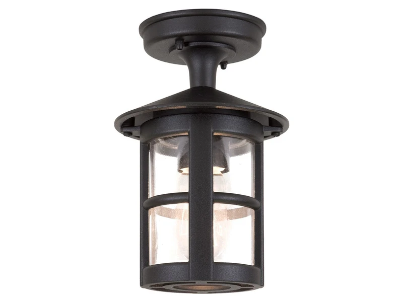 Elstead Lighting Außen Deckenlaterne HEREFORD Aus Alu Im Landhausstil, Schwarz Höhe 23,5cm 2 Elstead Lighting Außen Deckenlaterne HEREFORD Aus Alu Im Landhausstil, Schwarz Höhe 23,5cm – Bild 2