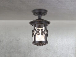 Elstead Lighting Außen Deckenlaterne HEREFORD Aus Alu Im Landhausstil, Schwarz Höhe 26cm -Licht Welt Geschaft aussen deckenlaterne hereford aus alu im landhauss 2