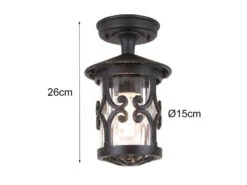 Elstead Lighting Außen Deckenlaterne HEREFORD Aus Alu Im Landhausstil, Schwarz Höhe 26cm -Licht Welt Geschaft aussen deckenlaterne hereford aus alu im landhauss 7