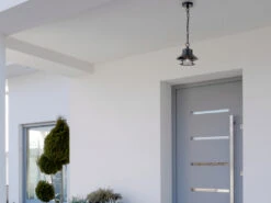 Elstead Lighting Außen Hängeleuchte COPENHAGEN Aus Edelstahl, Schwarz Ø22cm -Licht Welt Geschaft aussen haengeleuchte copenhagen aus edelstahl schw 6