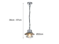 Elstead Lighting Außen Hängeleuchte COPENHAGEN Aus Edelstahl, Silber Ø 22cm -Licht Welt Geschaft aussen haengeleuchte copenhagen aus edelstahl silb 6