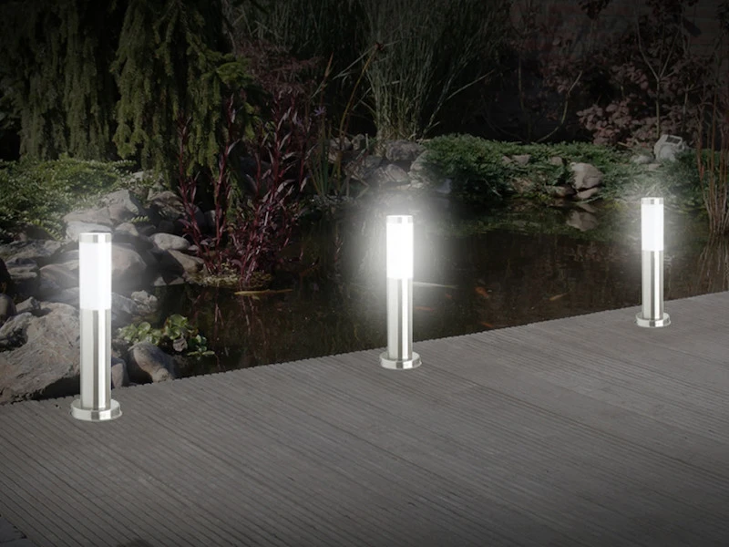 Ranex Außen Sockelleuchte Aus Edelstahl Mit Bewegungsmelder, Höhe 45cm 4 Ranex Außen Sockelleuchte Aus Edelstahl Mit Bewegungsmelder, Höhe 45cm – Bild 4