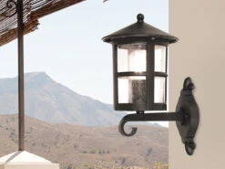 Elstead Lighting Außen Wandlaterne HEREFORD Aus Alu Im Landhausstil, Schwarz Höhe 36cm