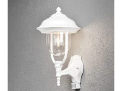 Konstsmide Außen Wandlaterne PARMA Stehend Im Landhausstil Mit Bewegungsmelder, Weiß