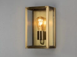 Konstsmide Außenwandlaterne CARPI Aus Messing Mit Klarglas, Höhe 30cm