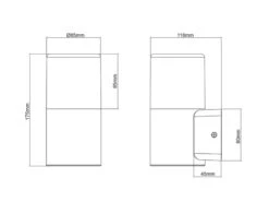 Trio Leuchten Außenwandleuchte HOOSIC Anthrazit Höhe 17,5 Cm -Licht Welt Geschaft aussenwandleuchte hoosic anthrazit hoehe 175 cm 4