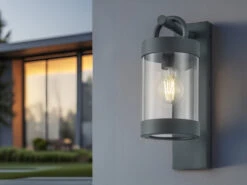 Trio Leuchten Außenwandleuchte Laterne SAMBESI In Anthrazit, Höhe 33cm