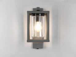 Trio Leuchten Außenwandleuchte LUNGA In Laternenoptik, Höhe 33cm, Anthrazit -Licht Welt Geschaft aussenwandleuchte lunga in laternenoptik hoehe 33c 2