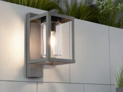 Trio Leuchten Außenwandleuchte LUNGA In Laternenoptik, Höhe 33cm, Anthrazit