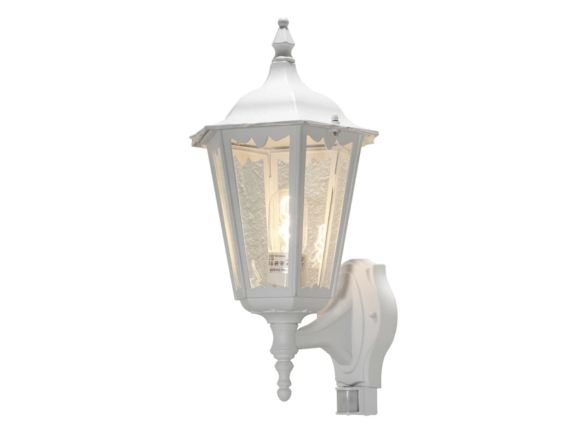 Konstsmide Außenwandleuchte Mit Bewegungsmelder FIRENZE Alu Weiß, Höhe 48 Cm 2 Konstsmide Außenwandleuchte Mit Bewegungsmelder FIRENZE Alu Weiß, Höhe 48 Cm – Bild 2