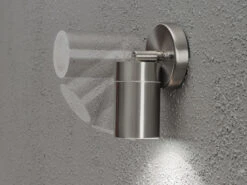 Konstsmide Außenwandleuchte MODENA Downlight Schwenkbar, Höhe 15cm, Edelstahl