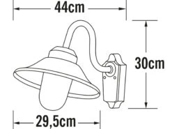 Konstsmide Außenwandleuchte VEGA Im Landhausstil Aluminium Schwarz, Höhe 30cm -Licht Welt Geschaft aussenwandleuchte vega im landhausstil aluminium s 2