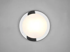 Trio Leuchten Bad Deckenleuchte CONDUS In Chrom Mit Glas Opal Weiß Ø 31,5cm - Badlampen -Licht Welt Geschaft bad deckenleuchte condus in chrom mit glas opal we 6