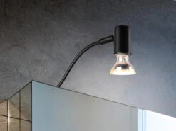 Trio Leuchten Badezimmerlampe GIADA In Schwarz Für Spiegelschrank Mit Schwenkbarem Spot