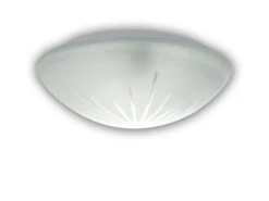 Niermann Deckenleuchte / Deckenschale Rund, Schliffglas Satiniert, Ø 30cm