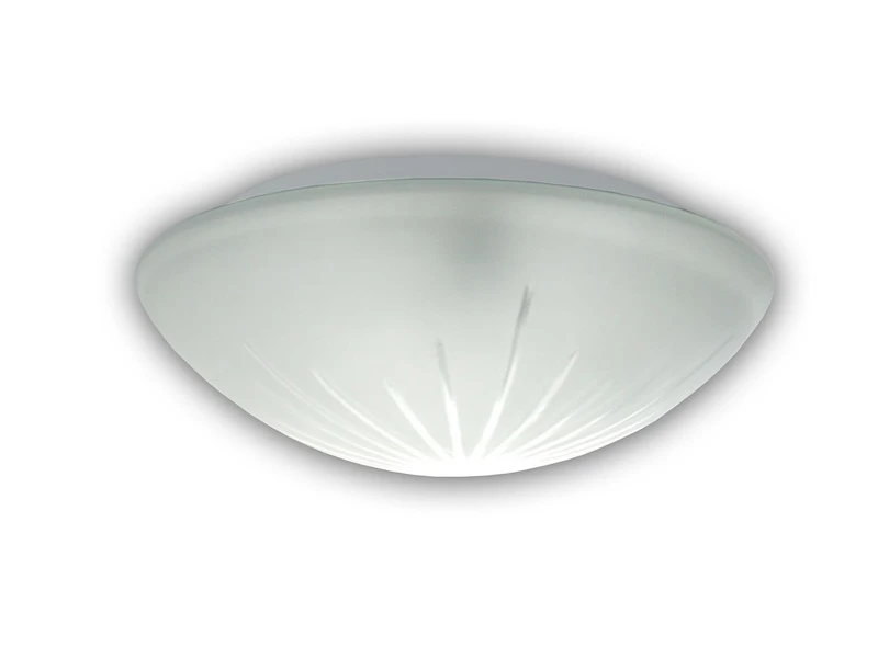 Niermann Deckenleuchte / Deckenschale Rund, Schliffglas Satiniert, Ø 25cm 2 Niermann Deckenleuchte / Deckenschale Rund, Schliffglas Satiniert, Ø 25cm – Bild 2