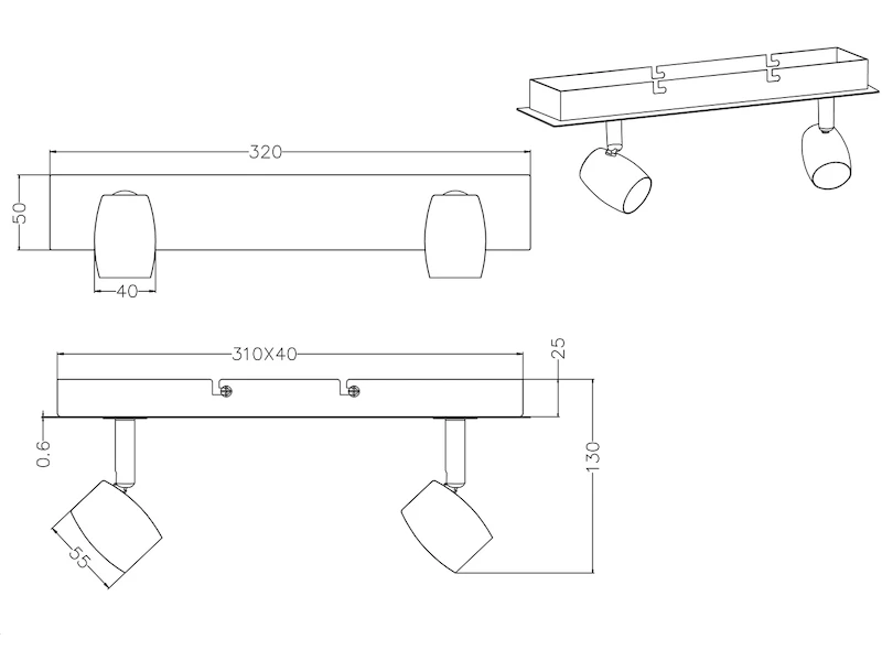 Trio Leuchten Deckenstrahler 2 Spots Schwenkbar Nickel Matt GU10 - Flexible Deckenbeleuchtung 3 Trio Leuchten Deckenstrahler 2 Spots Schwenkbar Nickel Matt GU10 - Flexible Deckenbeleuchtung – Bild 3