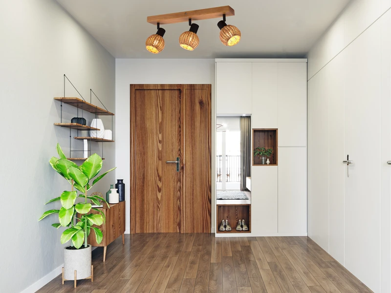 MeineWunschleuchte Deckenstrahler TAVAR 3-flammig Holz Mit Rattan Schirmen In Natur 5 MeineWunschleuchte Deckenstrahler TAVAR 3-flammig Holz Mit Rattan Schirmen In Natur – Bild 5