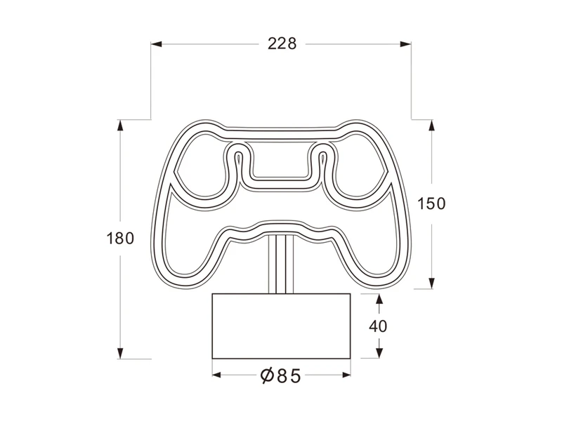 Reality Leuchten Deko LED Tischleuchte CONTROL Batterie- Oder USB Betrieben, Höhe 18cm 5 Reality Leuchten Deko LED Tischleuchte CONTROL Batterie- Oder USB Betrieben, Höhe 18cm – Bild 5