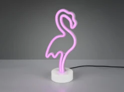 Reality Leuchten Deko LED Tischleuchte FLAMINGO Batterie- Oder USB Betrieben, Höhe 29cm