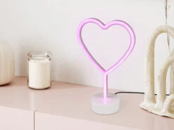 Reality Leuchten Deko LED Tischleuchte HEART Batterie- Oder USB Betrieben, Höhe 30cm -Licht Welt Geschaft deko led tischleuchte heart batterie oder usb betr 2