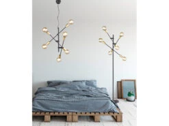 Trio Leuchten Design Stehleuchte CROSS Mit Schwenkbaren Armen In Schwarz & Bronze -Licht Welt Geschaft design stehleuchte cross mit schwenkbaren armen in 7