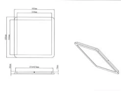 Reality Leuchten Dimmbare LED Deckenleuchte CAMILLUS Flache Badezimmerlampe 40x40cm Weiß IP44 -Licht Welt Geschaft dimmbare led deckenleuchte camillus flache badezim 32