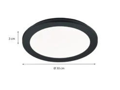 Reality Leuchten Dimmbare LED Deckenleuchte CAMILLUS Flache Badezimmerlampe Ø26cm Schwarz IP44 8 Reality Leuchten Dimmbare LED Deckenleuchte CAMILLUS Flache Badezimmerlampe Ø26cm Schwarz IP44 -Licht Welt Geschaft dimmbare led deckenleuchte camillus flache badezim 43