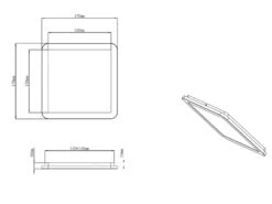 Reality Leuchten Dimmbare LED Deckenleuchte CAMILLUS Flache Badezimmerlampe 17x17cm Schwarz IP44 -Licht Welt Geschaft dimmbare led deckenleuchte camillus flache badezim 50