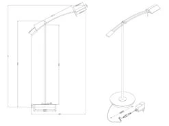 Trio Leuchten Dimmbare LED Stehleuchte VERONA Schwenkbar, Höhe 126cm, Silber -Licht Welt Geschaft dimmbare led stehleuchte verona schwenkbar hoehe 1 4
