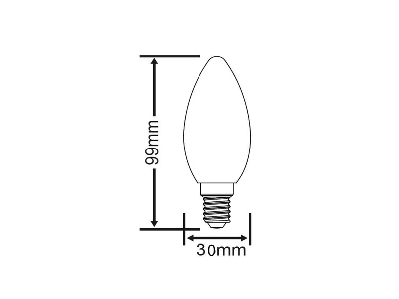 Trio Leuchten E14 Filament LED 3 Stk. - 2 Watt, 250 Lumen Warmweiß, Ø3cm - Nicht Dimmbar 2 Trio Leuchten E14 Filament LED 3 Stk. - 2 Watt, 250 Lumen Warmweiß, Ø3cm - Nicht Dimmbar – Bild 2