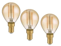 Trio Leuchten E14 Filament LED 3Stk. - 2 Watt, 225 Lumen, Warmweiß, Ø 4cm - Nicht Dimmbar