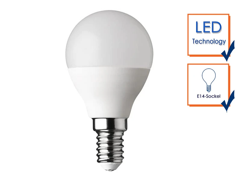 Wofi E14 LED - 5,5Watt, 470 Lumen, 3000 Kelvin Warmweiß Ø4,5cm - Nicht Dimmbar 4 Wofi E14 LED - 5,5Watt, 470 Lumen, 3000 Kelvin Warmweiß Ø4,5cm - Nicht Dimmbar – Bild 4