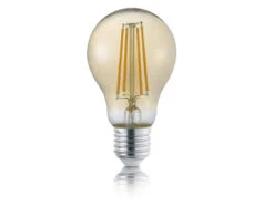 Trio Leuchten E27 Filament LED, 4 Watt, 470 Lumen, 3000 K Warmweiß, Ø6cm- Nicht Dimmbar, Amber