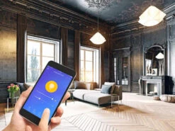 Perel E27 LED WIFI, 6,5 Watt 555 Lumen, 2200-2700 Kelvin, Ø12,5cm, Per App Steuerbar -Licht Welt Geschaft e27 led wifi 65 watt 555 lumen 2200 2700 kelvin 12 5