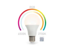 Perel E27 LED WIFI, 8,5 Watt 806 Lumen, 2700-6500 Kelvin, RGB, Ø6cm, Per App Steuerbar