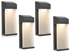 Licht Welt Geschaft -Licht Welt Geschaft eckige led solar aussenleuchte 4er set mit daemmer 1