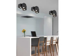 Trio Leuchten Eckiger Deckenstrahler FERNANDO 3 Flammig, Aufbaustrahler Schwarz Matt -Licht Welt Geschaft eckiger deckenstrahler fernando 3 flammig aufbaust 4