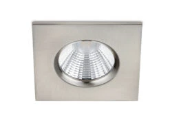 Trio Leuchten Eckiger LED Deckeneinbaustrahler 4er Set Dimmbar In Silber Matt, IP65 -Licht Welt Geschaft eckiger led deckeneinbaustrahler 4er set dimmbar i 15