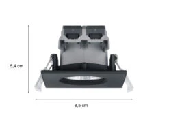 Trio Leuchten Eckiger LED Deckeneinbaustrahler 4er Set Dimmbar In Schwarz Matt, IP65 -Licht Welt Geschaft eckiger led deckeneinbaustrahler 4er set dimmbar i 20