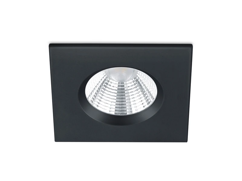Trio Leuchten Eckiger LED Deckeneinbaustrahler ZAGROS Dimmbar In Schwarz Matt, IP65 2 Trio Leuchten Eckiger LED Deckeneinbaustrahler ZAGROS Dimmbar In Schwarz Matt, IP65 – Bild 2