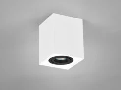 MeineWunschleuchte Eckiger LED Deckenstrahler Spot Schwenkbar Weiß-Schwarz -Licht Welt Geschaft eckiger led deckenstrahler spot schwenkbar weiss s 4