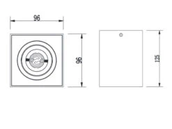 MeineWunschleuchte Eckiger LED Deckenstrahler Spot Schwenkbar Weiß-Schwarz -Licht Welt Geschaft eckiger led deckenstrahler spot schwenkbar weiss s 5