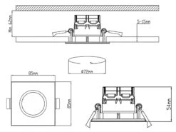 Trio Leuchten Eckiger LED Einbaustrahler ZAGROS 3er Set Dimmbar In Weiß Matt, IP65 9 Trio Leuchten Eckiger LED Einbaustrahler ZAGROS 3er Set Dimmbar In Weiß Matt, IP65 -Licht Welt Geschaft eckiger led einbaustrahler zagros 3er set dimmbar 1 9
