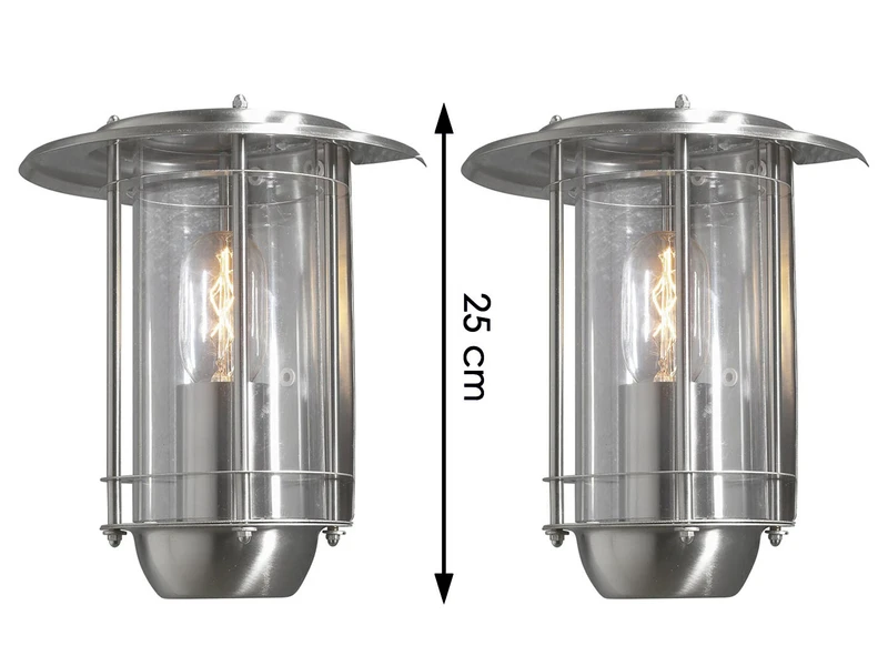 Konstsmide 2er Set Außenwandleuchten TRENTO, Wandlampe Edelstahl / Acrylglas Klar 2 Konstsmide 2er Set Außenwandleuchten TRENTO, Wandlampe Edelstahl / Acrylglas Klar – Bild 2