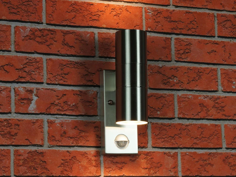 Smartwares Edelstahl Außenwandleuchte Mit Bewegungsmelder Up & Down Light IP44 1 Smartwares Edelstahl Außenwandleuchte Mit Bewegungsmelder Up & Down Light IP44