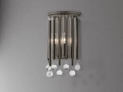 MeineWunschleuchte Elegante LED Wandleuchte 2-flammig Mit Filigranem Kristallglas Braun, Höhe 31cm 6 MeineWunschleuchte Elegante LED Wandleuchte 2-flammig Mit Filigranem Kristallglas Braun, Höhe 31cm -Licht Welt Geschaft elegante led wandleuchte 2 flammig mit filigranem 1 2