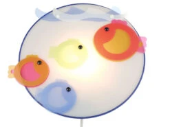 Niermann Farbenfrohe Wandleuchte Ø 25cm Bruchsicherer Schirm Applikation KLEINE FISCHE