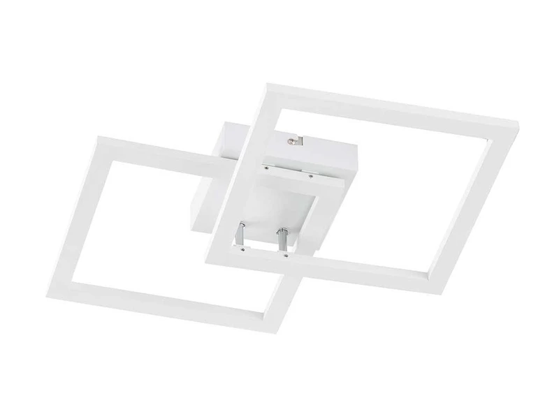 Wofi Flache LED Deckenleuchte ELLE Weiß Eckig 34x34cm 2 Wofi Flache LED Deckenleuchte ELLE Weiß Eckig 34x34cm – Bild 2
